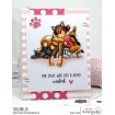 tiny townie COURTNEY loves KITTIES rubber stamp